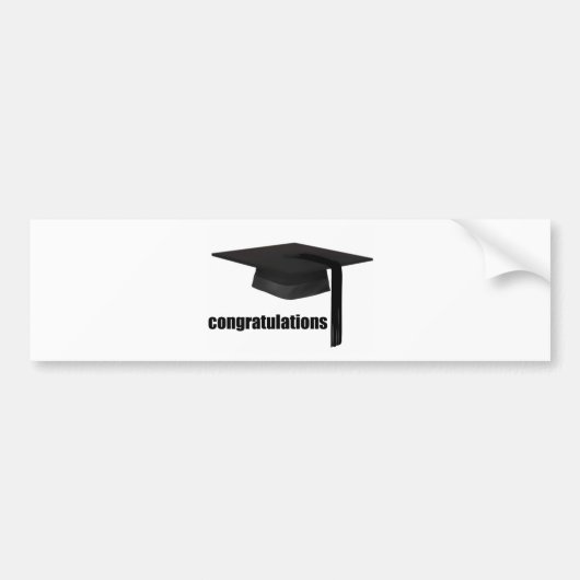 Gratulation Graduation Cap Autoaufkleber (Vorne)