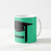 Gratulation Graduation Cap Kaffeetasse (VorderseiteRechts)