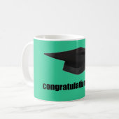 Gratulation Graduation Cap Kaffeetasse (Vorderseite Links)