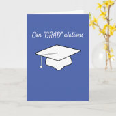 Gratulation Graduation Cap Karte (Gelbe Blume)