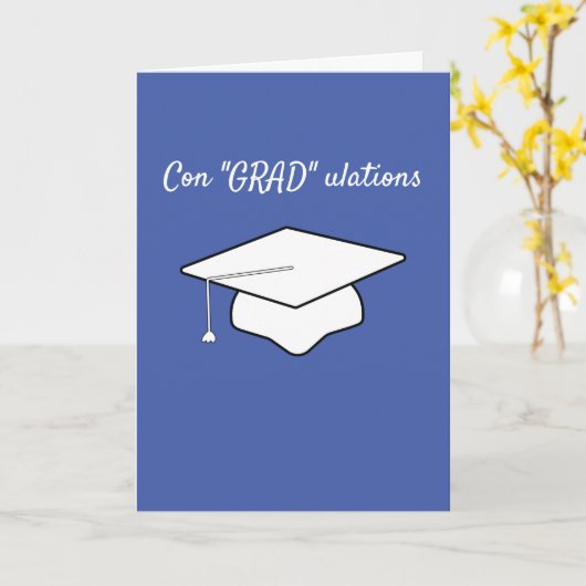 Gratulation Graduation Cap Karte (Gelbe Blume)