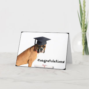 Gratulation Graduiertenkarte Boxer Grußkarte Karte