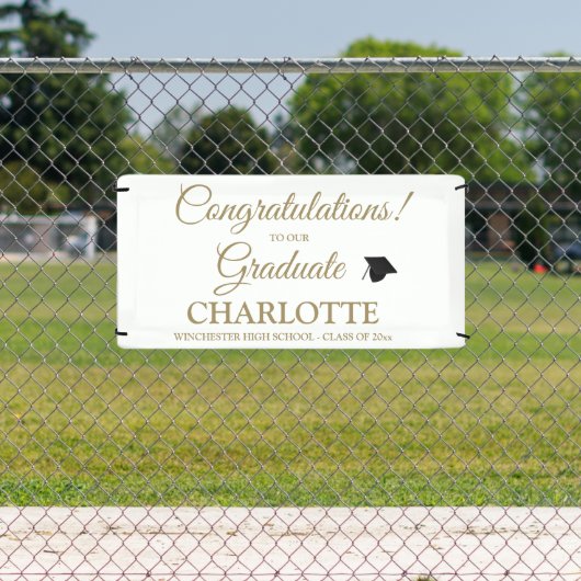 Gratulation Graduierung des Textes des benutzerdef Banner (InSitu)