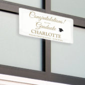 Gratulation Graduierung des Textes des benutzerdef Banner (Draußen Gebäude)