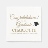 Gratulation Graduierung des Textes des benutzerdef Serviette (Vorderseite)
