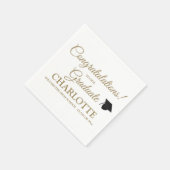 Gratulation Graduierung des Textes des benutzerdef Serviette (Ecke)
