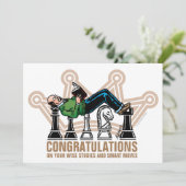 Gratulation Grand Master Flat Grußkarte Karte (Stehend Vorderseite)