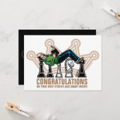 Gratulation Grand Master Flat Grußkarte Karte (Vorderseite/Rückseite Beispiel)