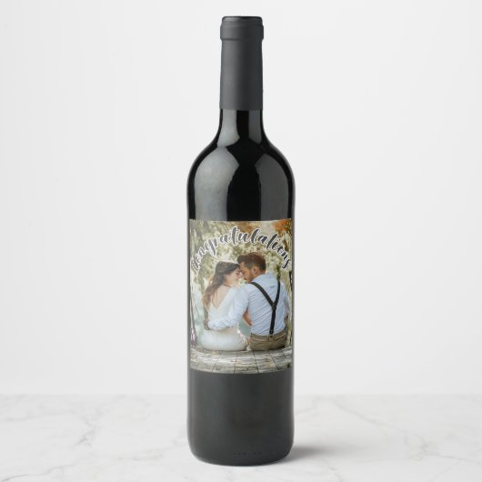 GRATULATION Grey ÜBERLAGERUNGSTEXT Wein Etikett (Vorderseite)