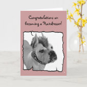 Gratulation Hairdresser Grußkarte Karte (Gelbe Blume)