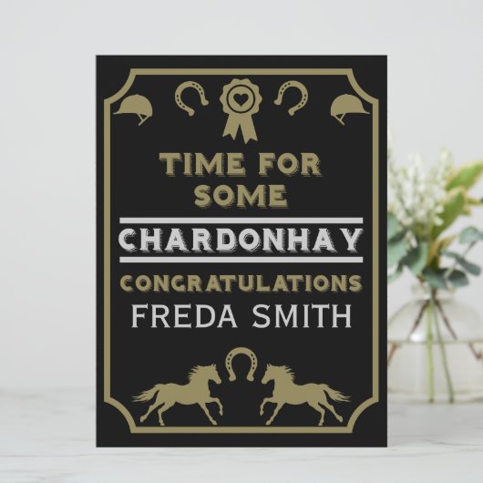 Gratulation Horseback Riding (Stehend Vorderseite)