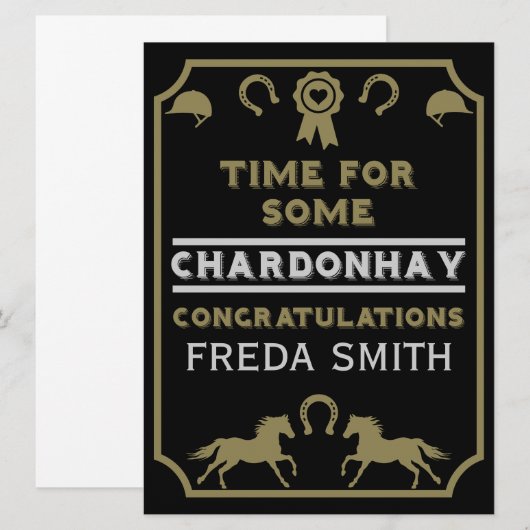 Gratulation Horseback Riding (Vorne/Hinten)