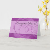 Gratulation (Lila) Karte (Gelbe Blume)