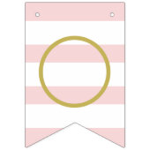 Gratulation Modern Pink Gold Graduation Party Wimpelkette (Zweite Fahne)