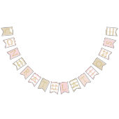 Gratulation Modern Pink Gold Graduation Party Wimpelkette (Alle)