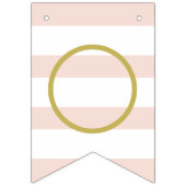 Gratulation Modern Pink Gold Graduation Party Wimpelkette (Zweite Fahne)