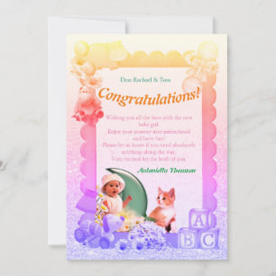 Gratulation Neue Baby Girl Card Dankeskarte