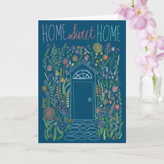 Gratulation Neue Zuhause Sweet Garden Door Custom Karte (Orchidee)