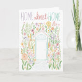 Gratulation Neue Zuhause Sweet Garden Door Custom Karte (Vorderseite)
