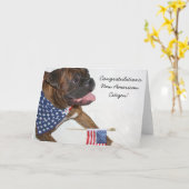 Gratulation New American Citizen Boxcard Karte (Gelbe Blume)