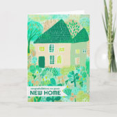 Gratulation New Zuhause Garden Watercolor Niedlich Karte (Vorderseite)