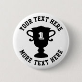 Gratulation Pokal 1. Platz Preis Button (Vorderseite)