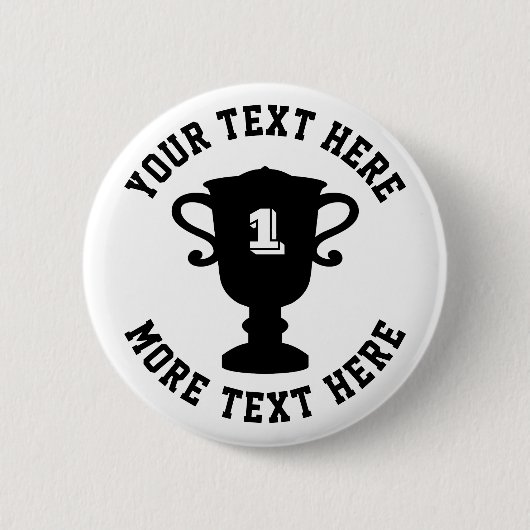 Gratulation Pokal 1. Platz Preis Button (Vorderseite)