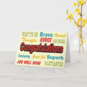 Gratulation Retro Colors Karte (Gelbe Blume)