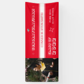 Gratulation Rot und Weiß Monogramm Banner (Vertikal)
