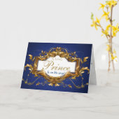Gratulation| Royal Prince Baby Showcard Karte (Gelbe Blume)