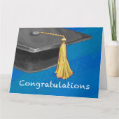 Gratulation Schwarz und Blau Karte (Vorderseite)