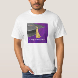 Gratulation Schwarz und Lila T-Shirt