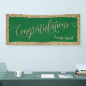 Gratulation Typografie Gold Glitzer und Green Banner (Messe)