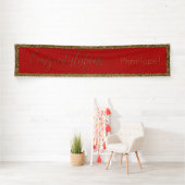 Gratulation Typografie Gold Glitzer und Rot Banner (Insitu)