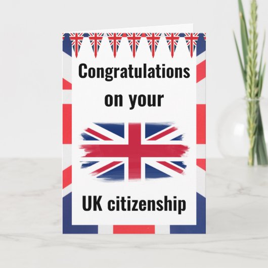 Gratulation UK Citizenship Vereinigtes Königreich Karte (Vorderseite)