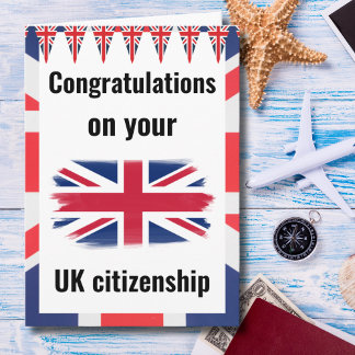 Gratulation UK Citizenship Vereinigtes Königreich Karte