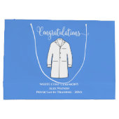 Gratulation White Coat Arzt Große Geschenktüte (Rückseite)