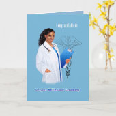 Gratulation White Coat Zeremonie Afrikanischer Ame Karte (Gelbe Blume)