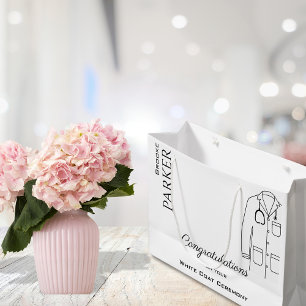 Gratulation White Coat Zeremonie Doktor Grad Große Geschenktüte