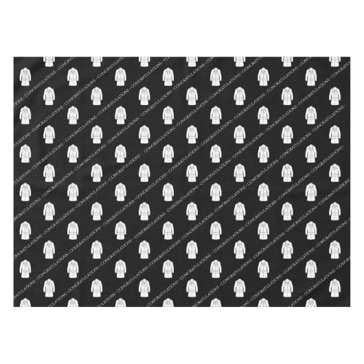 Gratulation White Coat Zeremonie Party Tischdecke (Vorderseite (Horizontal))