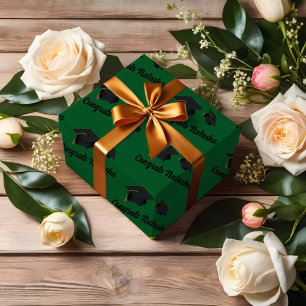 Gratulation zum Grünen Abschluss Geschenkpapier Set