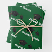 Gratulation zum Grünen Abschluss Geschenkpapier Set (Beispiel)