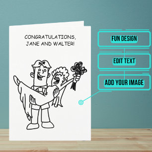 Gratulation zum Hochzeitstag für ein lustiges Paar Karte