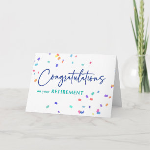 Gratulation zum Renteneintritt Geschäft Confetti Karte