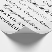 Gratulation zum Text-Wrapper Geschenkpapier (Ecke)