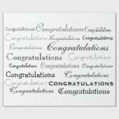 Gratulation zum Text-Wrapper Geschenkpapier (Flach)