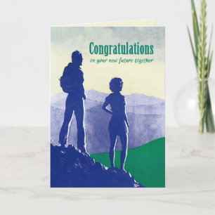 Gratulation zur Hochzeit-Verlobung-Einzug Karte