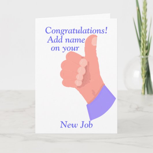 Gratulation zur New Job Customizing Card Karte (Vorderseite)
