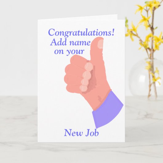 Gratulation zur New Job Customizing Card Karte (Gelbe Blume)