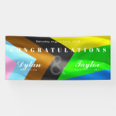 Gratulation zur schwulen Hochzeit Typography Pride Banner (Horizontal)